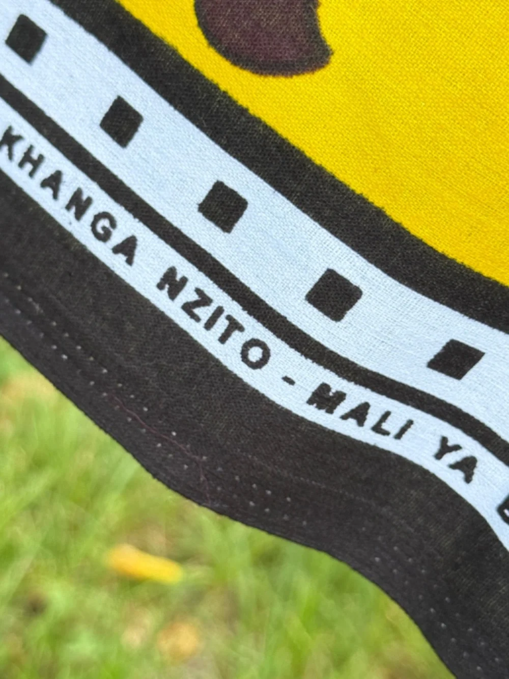 New Khanga Nzito Mali Ya Bahati Super Wax 100% Cotton Table Cloth Wall Hanging